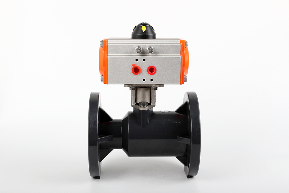 美溪气动法兰一体球阀